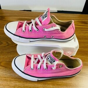 Converse Chuck Taylor All Star Low Top Pink Youth 3J238 Canvas‎ Sneakers Size 3